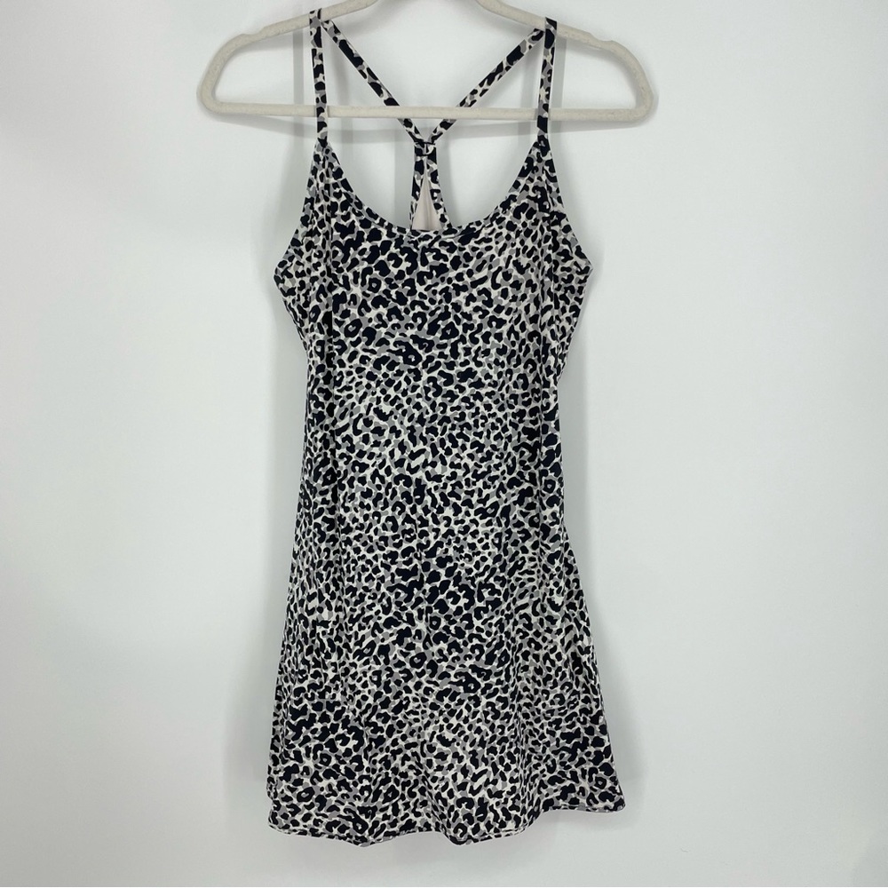 Snow Leopard Print Outdoor Voices The Exercise Dress Medium